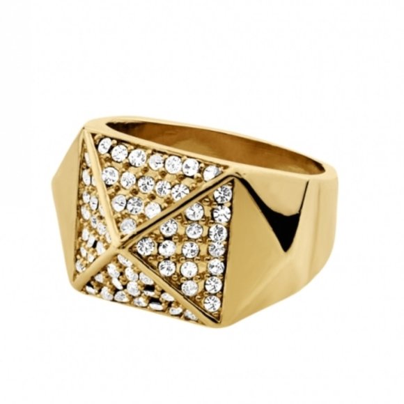 Dyrberg/Kern Jewelry - Dyrberg/Kern Sagira Swarovski crystal pyramid ring